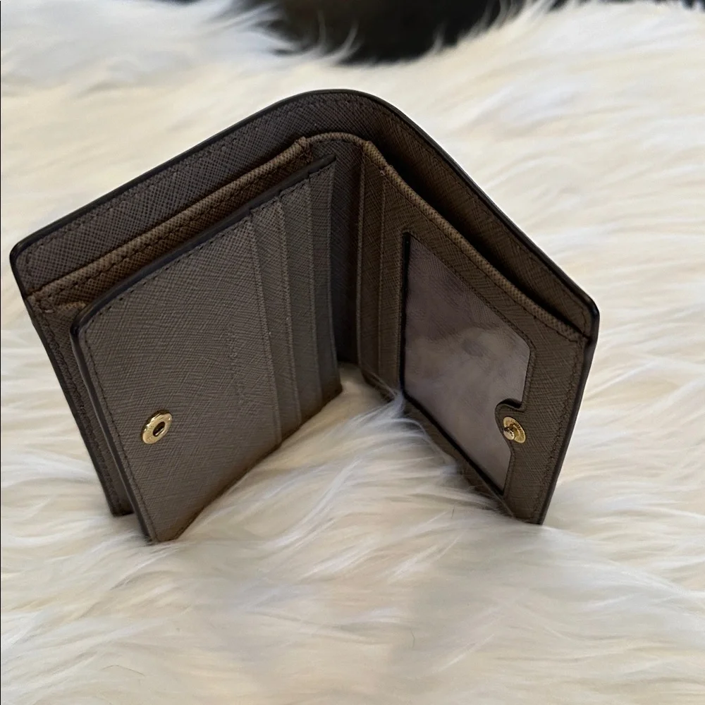 Michael Kors Taupe Wallet with Gold Logo - Picture 4 of 6